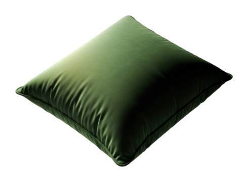 Relaxing green cushion on soft surface home cozy atmosphere