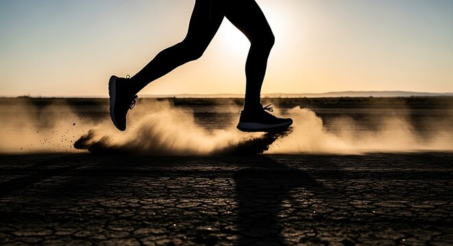 Running Silhouette: Dust and Determination - Powered by Adobe