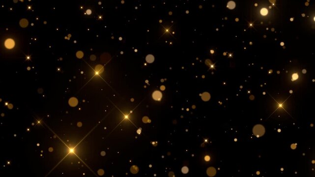 celebration gold flash lights decoration background effect