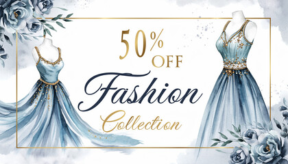 Elegant Blue Gown Sale 50% Off Fashion Collection for Special Occasions