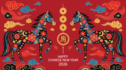 Festive New Year 2026 celebration design featuring vibrant fireworks, golden typography, and sparkling confetti on a dark background, symbolizing joy, hope, and new beginnings for the coming year.