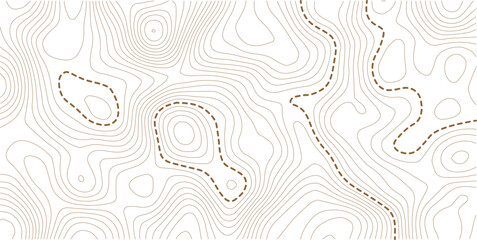 Topographic map background. Geographic line map with elevation assignments. Contour background geographic grid. Vector illustration.
