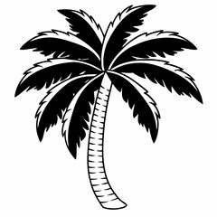 Obraz premium palm tree silhouette vector