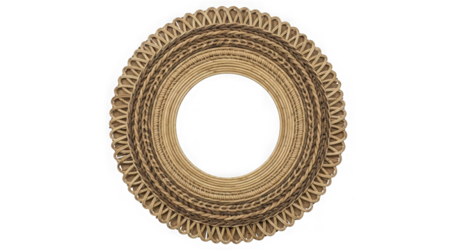 Ornate oval picture frame with intricate detailing isolated on transparent background