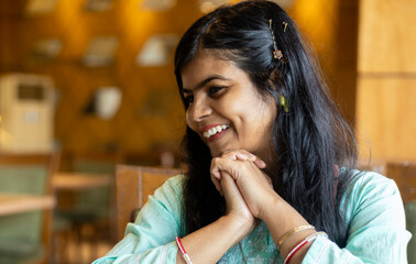 Smiling pretty woman