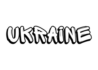 Ukraine graffiti word vector font
Vector font word on a white background