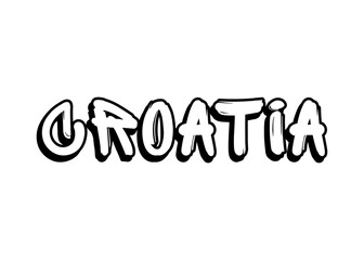 Croatia graffiti word vector font
Vector font word on a white background