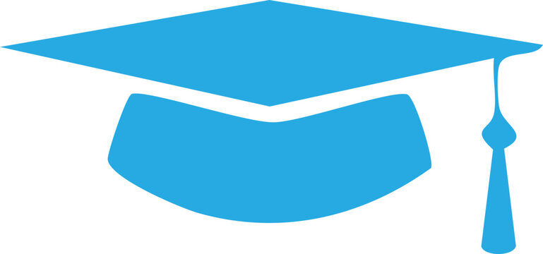 Graduation hat icon, Graduation cap vector icon for education apps and web, University Mortarboard, Vector Illustration !	