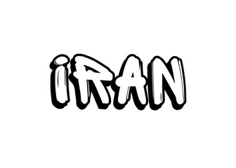 Iran graffiti word vector font
Vector font word on a white background