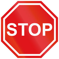 Road sign used in India - Stop