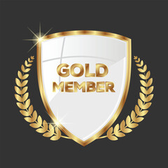 Gold Member Premium Badge Vector