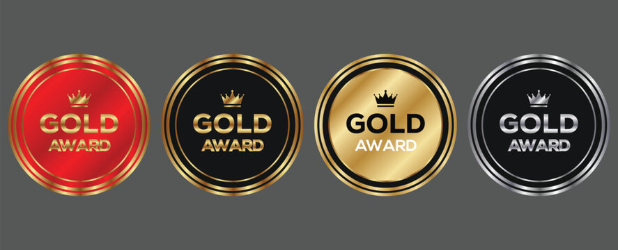 Gold Award Premium Badge Vector