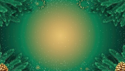 Festive holiday celebration winter wonderland digital artwork green background top view sparkling atmosphere for an enchanting seasonal experience