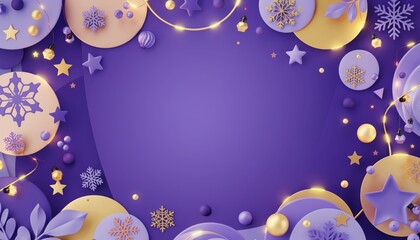 Festive holiday decorations winter wonderland digital art colorful background aesthetic viewpoint celebratory concept for seasonal events and celebrations