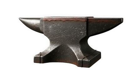 Vintage blacksmith anvil isolated on transparent background
