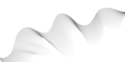 Abstract grey, white smooth element swoosh speed wave modern stream background. Wave with lines created using blend tool. Abstract frequency sound wave lines and twisted curve lines background.	
