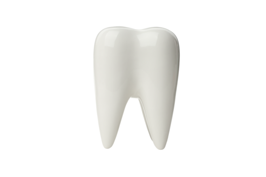Tooth representation for dental health awareness, isolated, PNG - Powered by Adobe