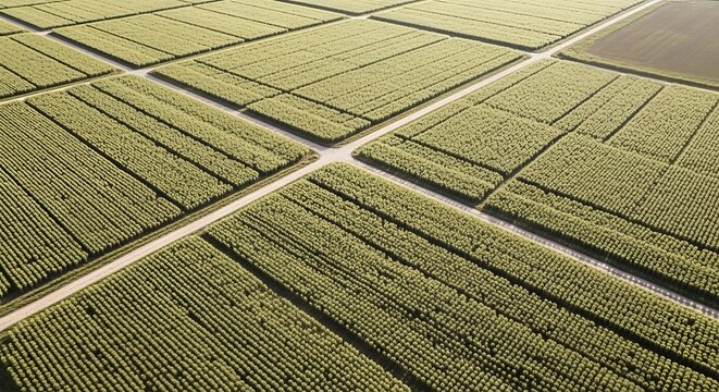 Geometric precision of agricultural fields in patterned cultivation scene at daylight