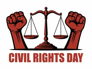 Symbolic representation of justice and equality for civil rights day celebration