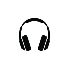 vector headphones on white background