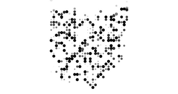 Modern Circle Stream Creating Ohio Outline