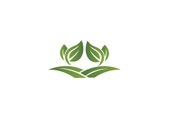 Agriculture and Farming Field Logo  PNG , Eco-Friendly Plant icon, Farm Field logo for Nature Brands Transparent Background