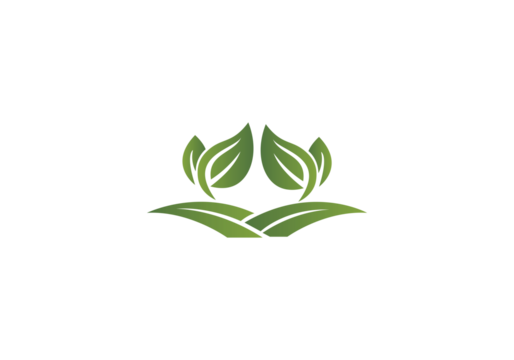 Agriculture and Farming Field Logo PNG , Eco-Friendly Plant icon, Farm Field logo for Nature Brands Transparent Background - Powered by Adobe