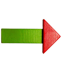 Obraz premium A geometric arrow composed of three-dimensional cubes symbolizes direction, guidance, progress, and navigation.