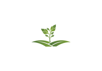 Agriculture and Farming Field Logo  PNG , Eco-Friendly Plant icon, Farm Field logo for Nature Brands Transparent Background