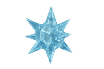 Obraz premium Ice crystal star shape frozen object rendering