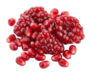 Harvesting juicy pomegranate seeds kitchen table food