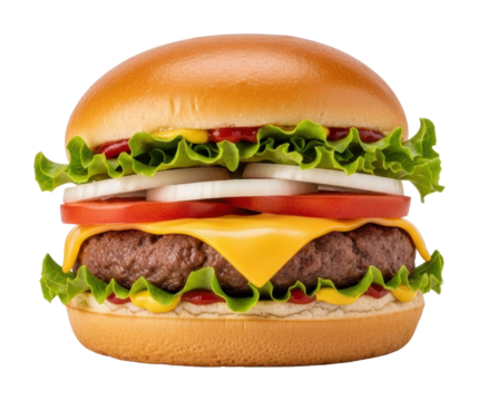 Juicy burger delight fast food restaurant food
