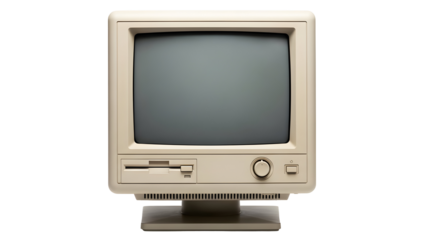 Retro computer monitor with floppy disk drive and on-screen display