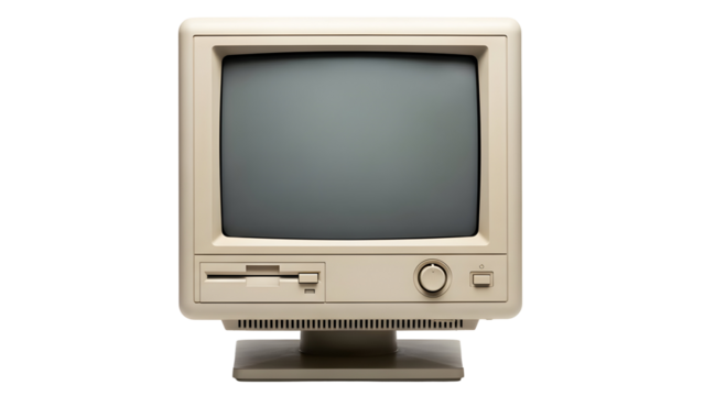 Retro computer monitor with floppy disk drive and on-screen display