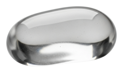 Clear glass pebble natural element for home still life