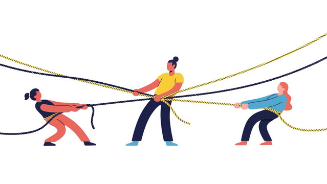 Professional struggle managing conflicting business priorities and navigating complex market dynamics