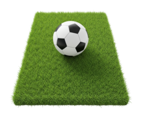 Exciting soccer action on green field sports event