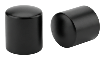 Black cylinders in product minimalist style