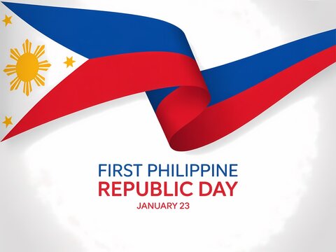 Celebrating the first philippine republic day with a waving flag and national symbolism