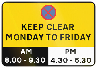 Naklejka premium Road sign used in India - Parking and stopping restriction sign for traffic management