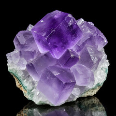 amethyst on a black background