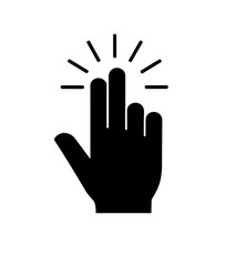 Obraz premium Tap into success with this sleek finger touch icon for modern interfaces and interactive designs that demand attention and intuitive user experience