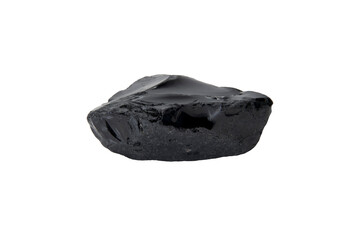Shiny Black Obsidian Rock Isolated