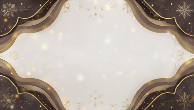 Elegant gold and white decorative frame design for celebratory events digital background artistic composition modern aesthetic viewpoint creative concept for invitations and announcements