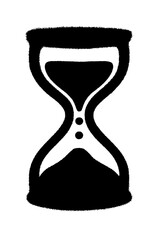Urgent deadlines with classic hourglass icon, representing time running out, time management, and productivity