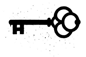 Unlock potential with this distressed vintage key, ideal for security, mystery & historical themes