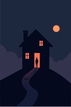 Mysterious Masked Figure in Dark Atmospheric Silhouette