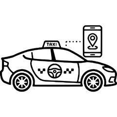 Taxi Icon Vector Element