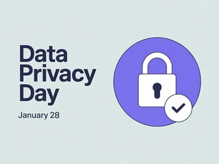 Data privacy day january 28th illustrates digital security and personal information protection