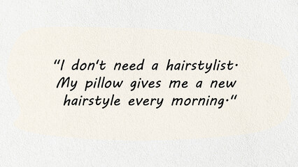 Funny Morning Hairstyle Quote – Minimalist Typography Wall Art
